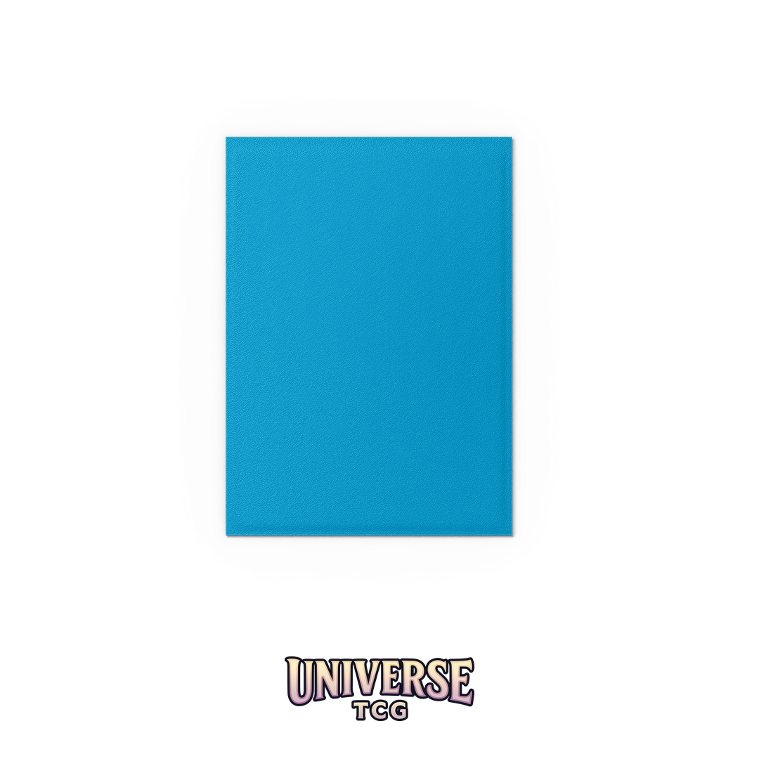 Dragon Shield Sky Blue and Silver Matte Dual Sleeves pack with 100 card sleeves featuring bright blue exterior and silver interior on white background - Detail View