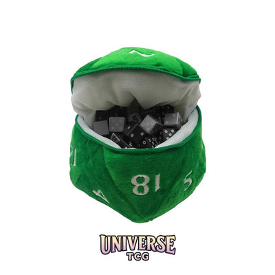 Ultra Pro D20 Plush Dice Bag: Green