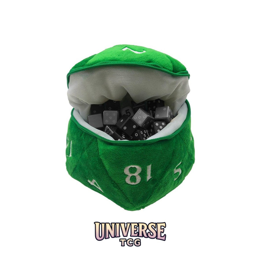 Ultra Pro D20 Plush Dice Bag: Green