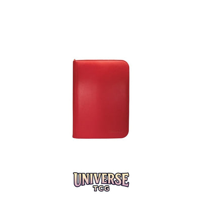 Ultra Pro 4-Pocket Zippered PRO-Binder: Red [Vivid]