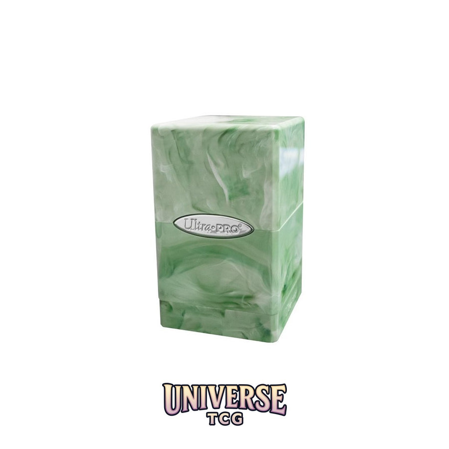 Ultra Pro Satin Tower: Lime Green/White [Marble]