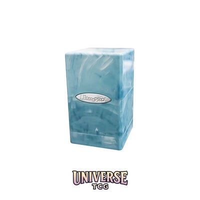 Ultra Pro Satin Tower: Light Blue/White [Marble]