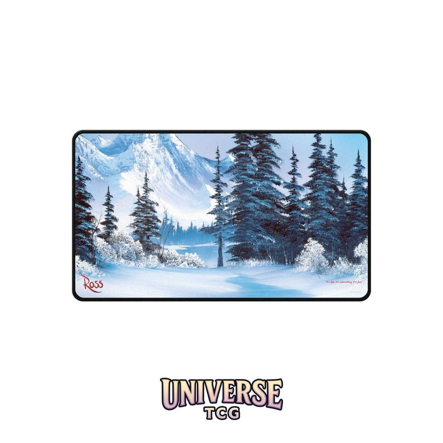 Ultra Pro Bob Ross: Black Stitched Playmat: Winter Paradise