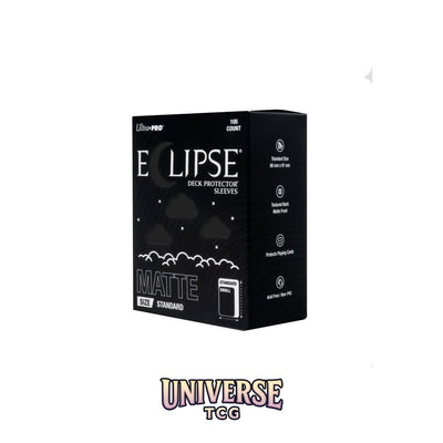 Ultra Pro Eclipse Standard Deck Protector Sleeves: Jet Black [Matte] (105 Sleeves)
