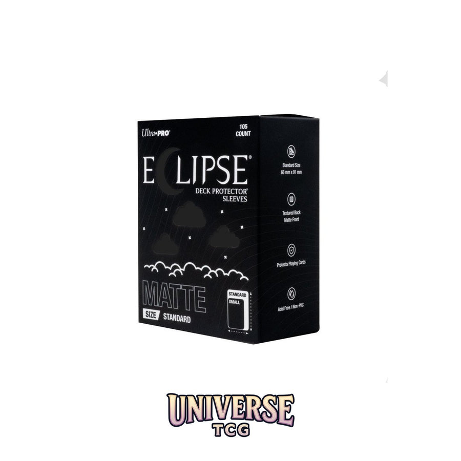 Ultra Pro Eclipse Standard Deck Protector Sleeves: Jet Black [Matte] (105 Sleeves)