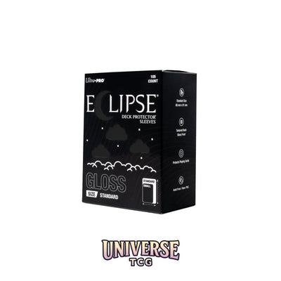 Ultra Pro Eclipse Standard Deck Protector Sleeves: Jet Black [Gloss] (105 Sleeves)
