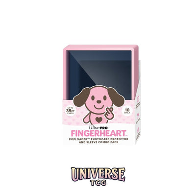 Ultra Pro FINGERHEART: POPLOADER Photocard Protector and Sleeve Combo Pack: Blush (10 Pack)