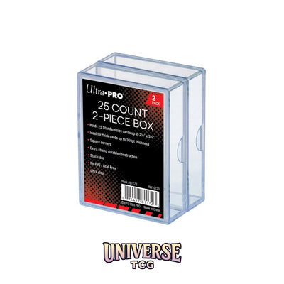 Ultra Pro 2-Piece 25 Count Card Storage Box: Clear (2 Pack)