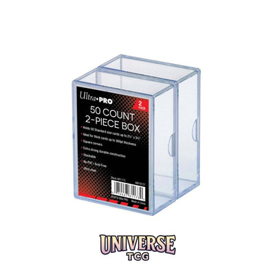 Ultra Pro 2-Piece 50 Count Card Storage Box: Clear (2 Pack)