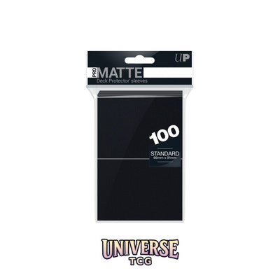 Ultra Pro Standard Sleeves: Black [Matte] (100 Sleeves)