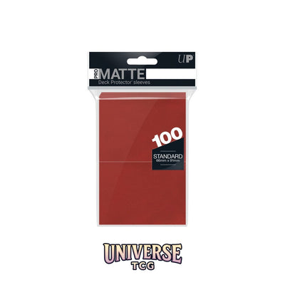 Ultra Pro Standard Sleeves: Red [Matte] (100 Sleeves)
