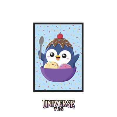 Ultra Pro LEGION: Double-Matte White Core Sleeves: Ice Cream Penguin (50 Sleeves)