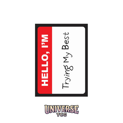 Ultra Pro LEGION: Double-Matte White Core Sleeves: I’m Trying (50 Sleeves)