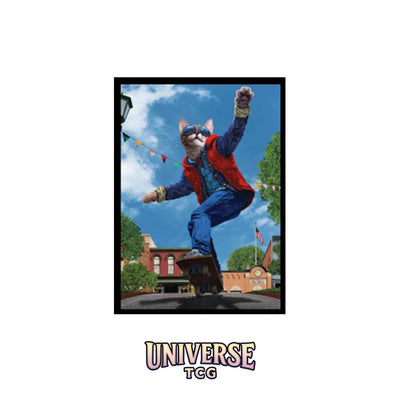 Ultra Pro LEGION: Double-Matte White Core Sleeves: Movie Cats: Cat to the Future (50 Sleeves)