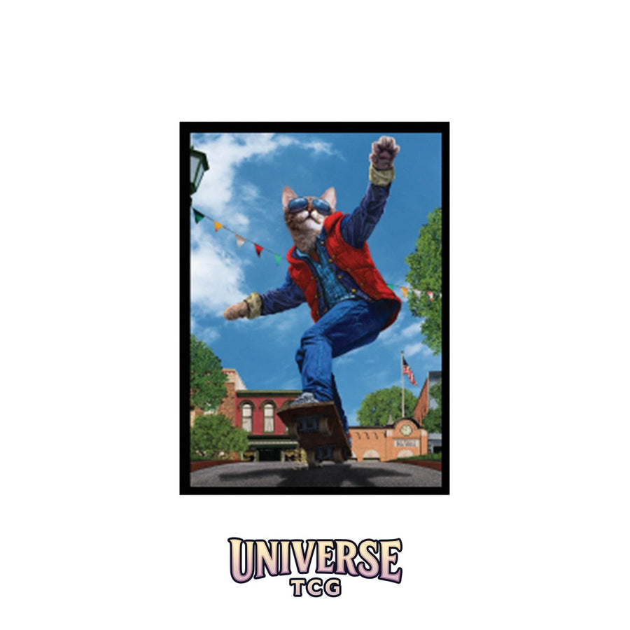 Ultra Pro LEGION: Double-Matte White Core Sleeves: Movie Cats: Cat to the Future (50 Sleeves)