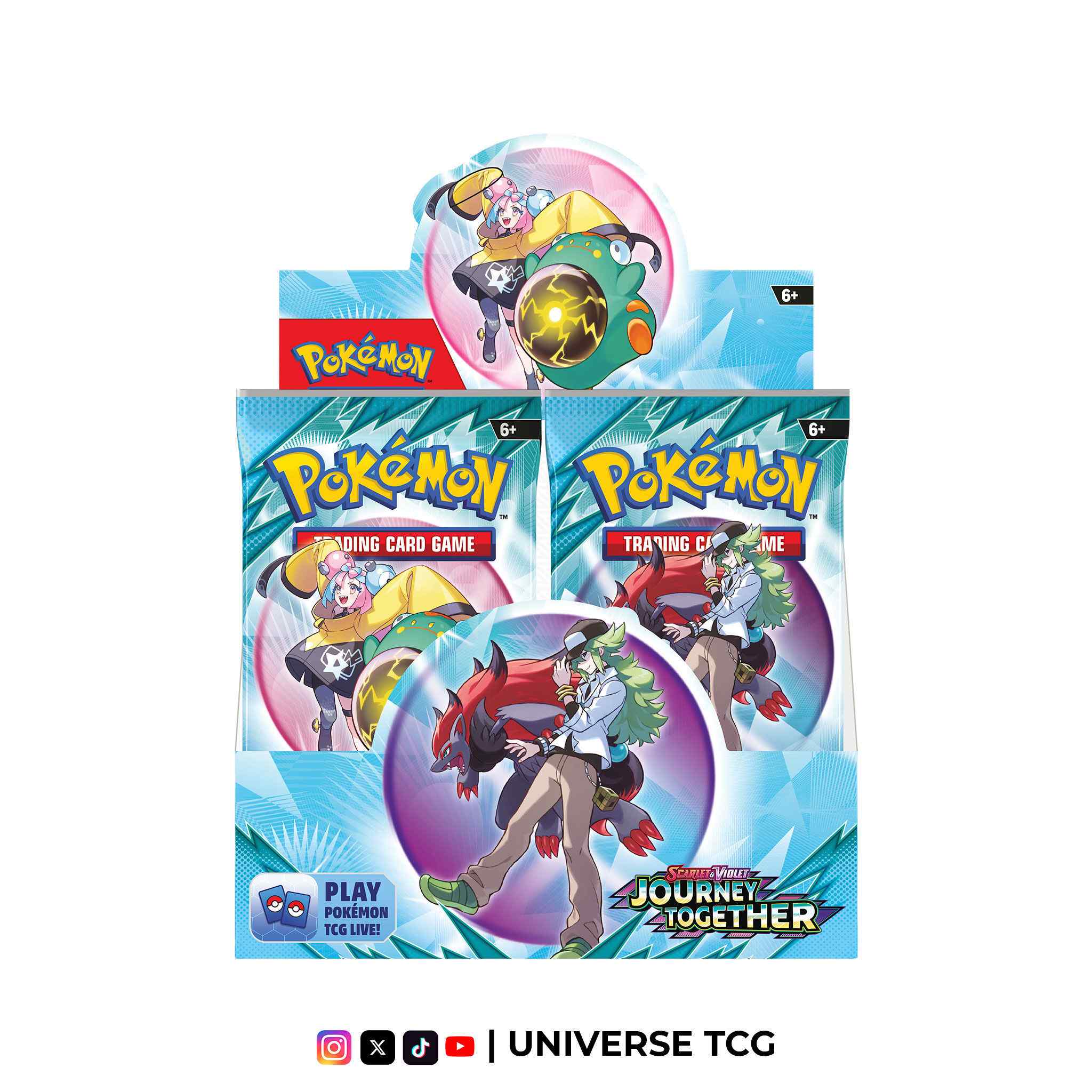 Journey Together Booster Box N's Reshiram, N, opened, front