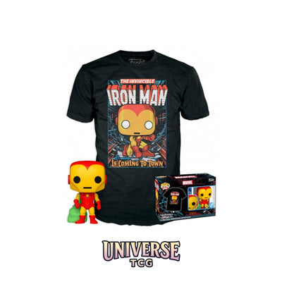 Funko Pop! Marvel - Funko POP & Tee Holiday Iron Man(GW) L