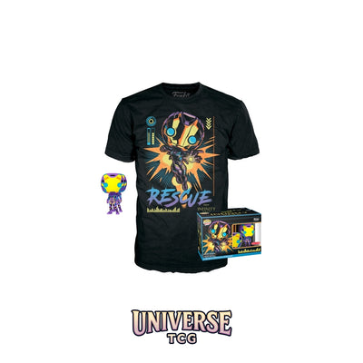 Funko Pop! Rescue... - Funko POP & Tee! M Marvel Blacklight