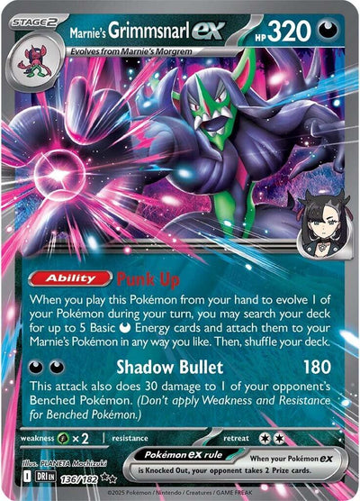 Marnie's Grimmsnarl ex - Destined Rivals (Double Rare) [DRI-136]
