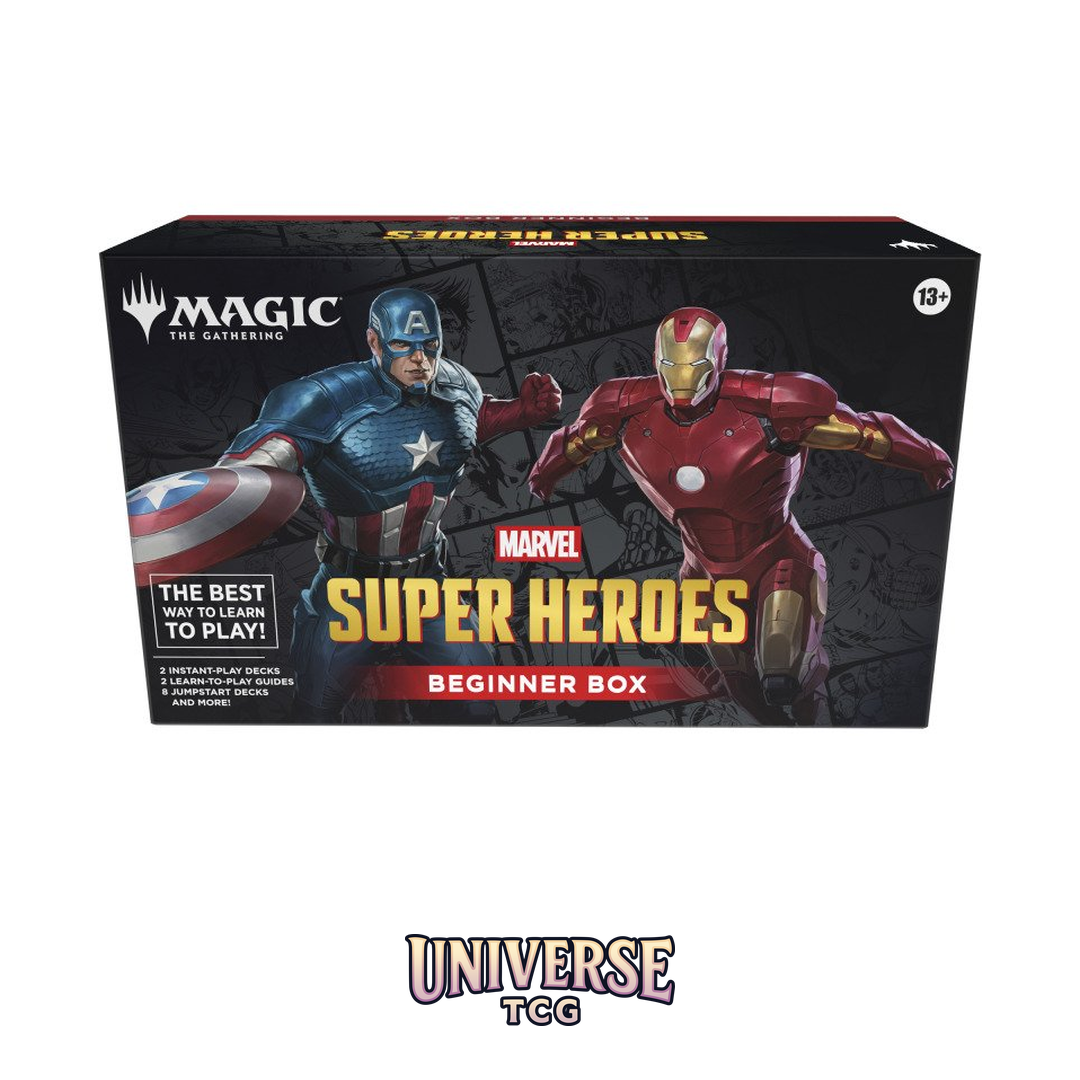MTG Marvel Super Heroes Beginner Box - Captain America vs Iron Man tutorial kit for learning Magic