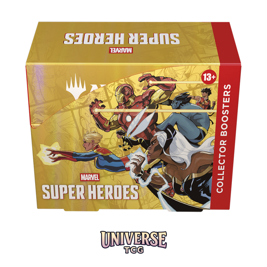 MTG Marvel Super Heroes Collector Booster Display with 12 premium packs - English Edition factory sealed - Box Front