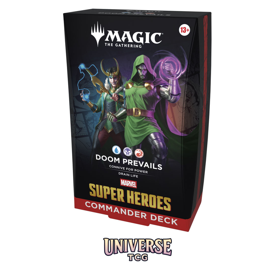 MTG Marvel Super Heroes Commander Deck Display with 4 complete 100-card decks - English Edition factory sealed - View 6