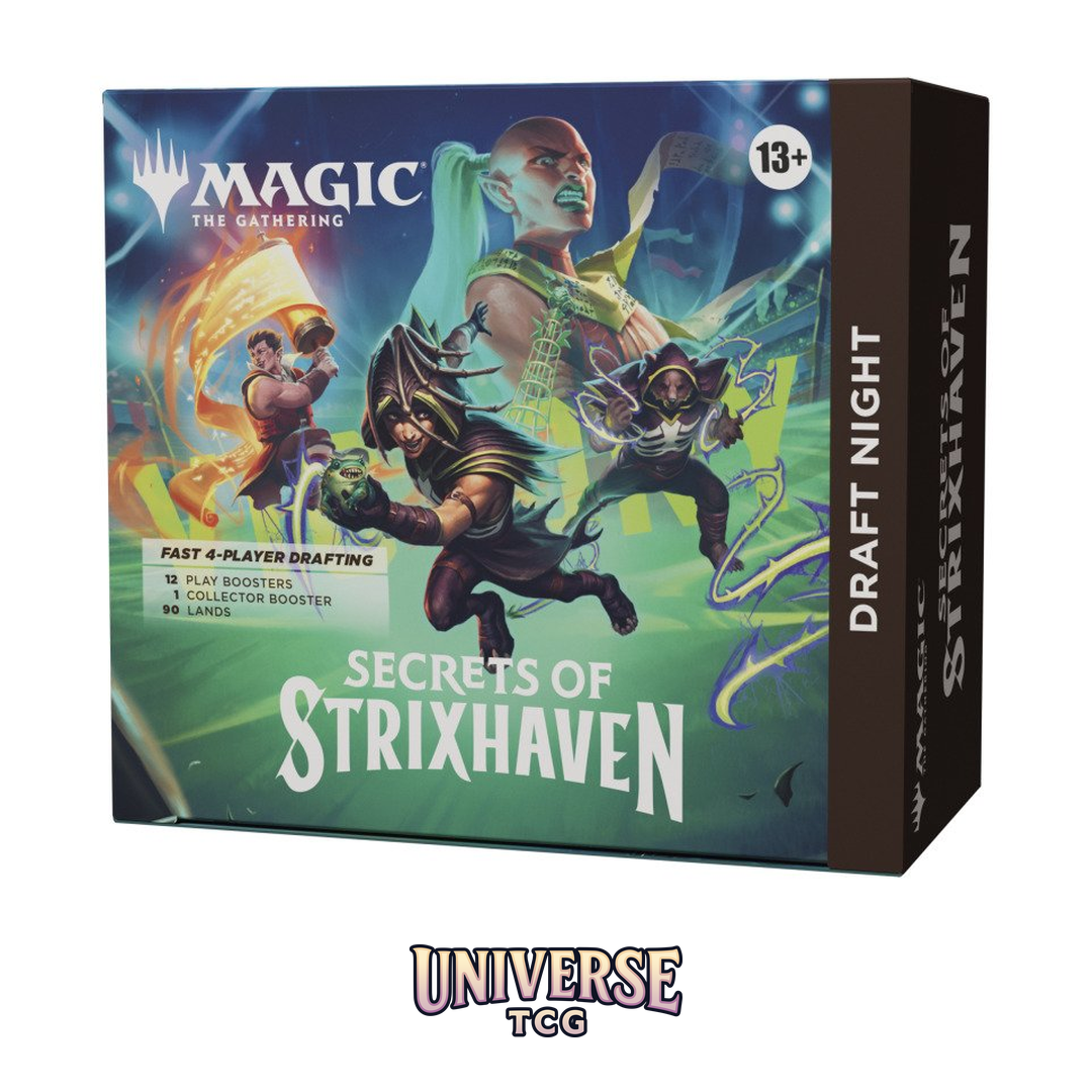 Magic: The Gathering Secrets of Strixhaven Draft Night Kit for 4 players with Pick-Two Draft format