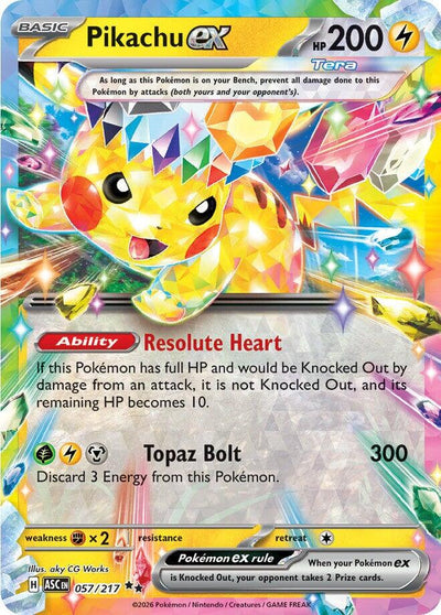 Pikachu ex - Ascended Heroes (Double Rare) [ASC-057]