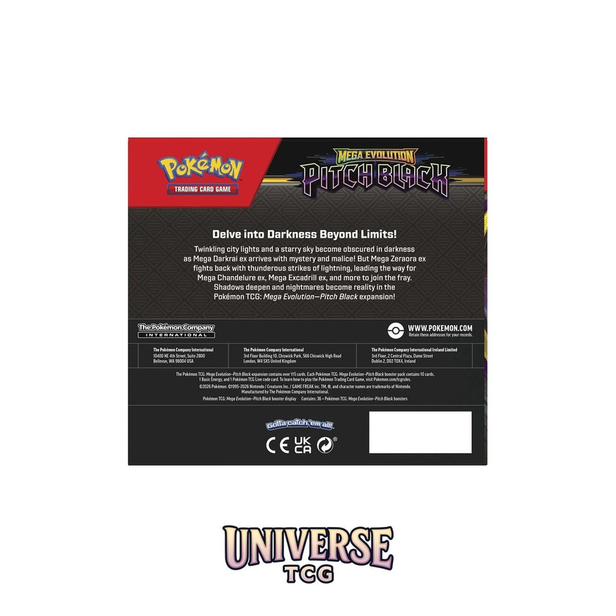 Pokémon TCG Mega Evolution Pitch Black Booster Box (36 Packs) - English