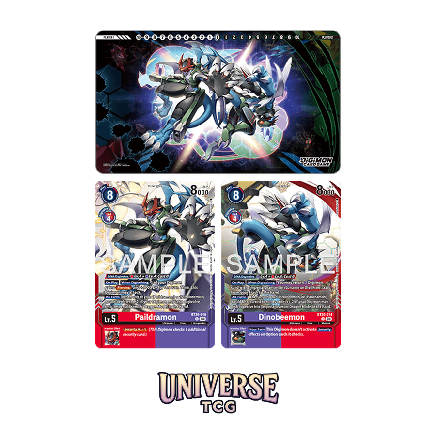 Digimon Card Game PM-01 Playmat Set Playmat & Card Set Paildramon & Dinobeemon - English