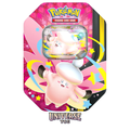 Pokémon: Lata Megaluz Lunar: Mega-Clefable ex de JCC Pokémon (4 Sobres de Mejora y 1 Carta holográfica de promoción) | TCG