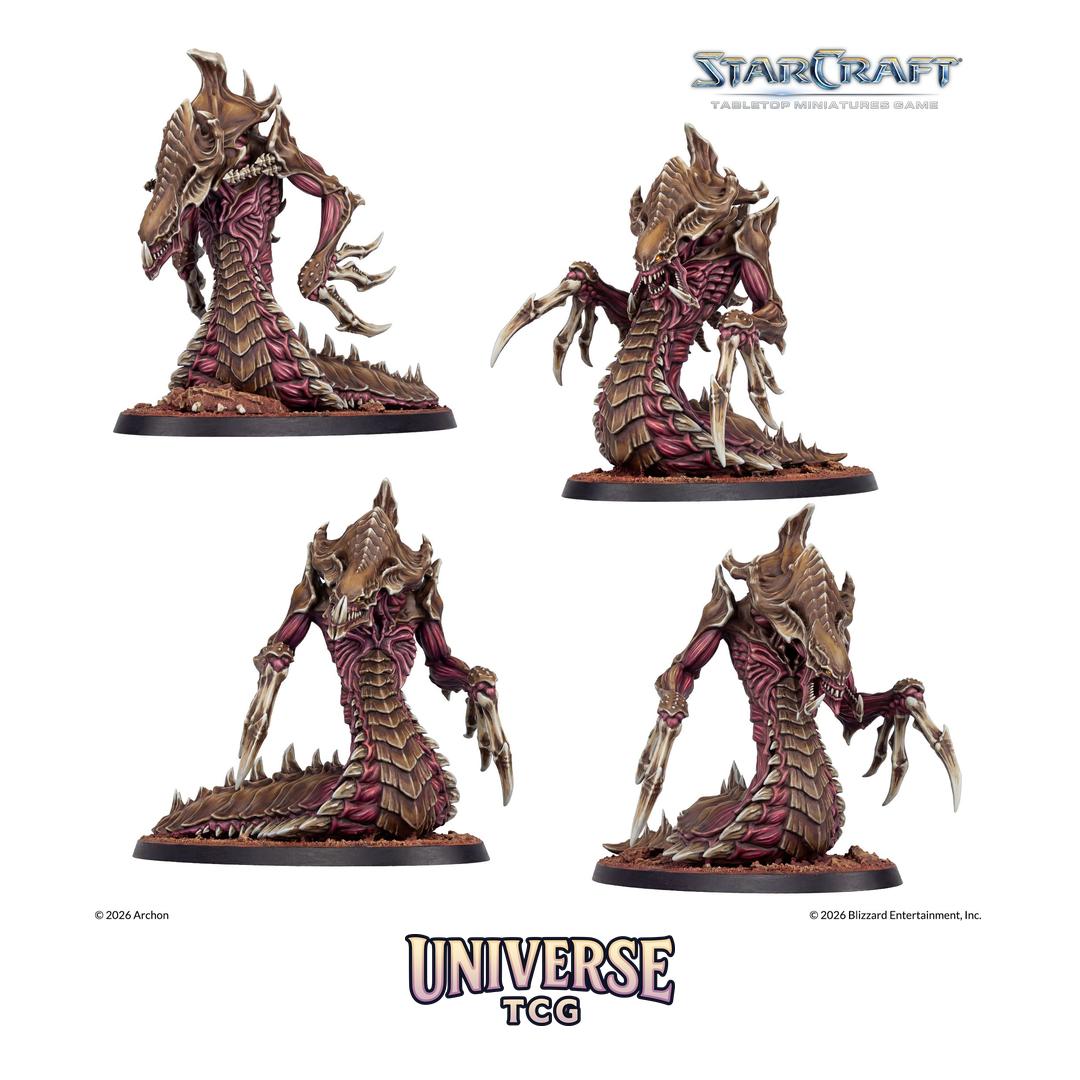 Starcraft TMG Zerg Expansion Set Hydralisk - 4 miniatures with bases and cards - View 8 - Universe TCG Spain