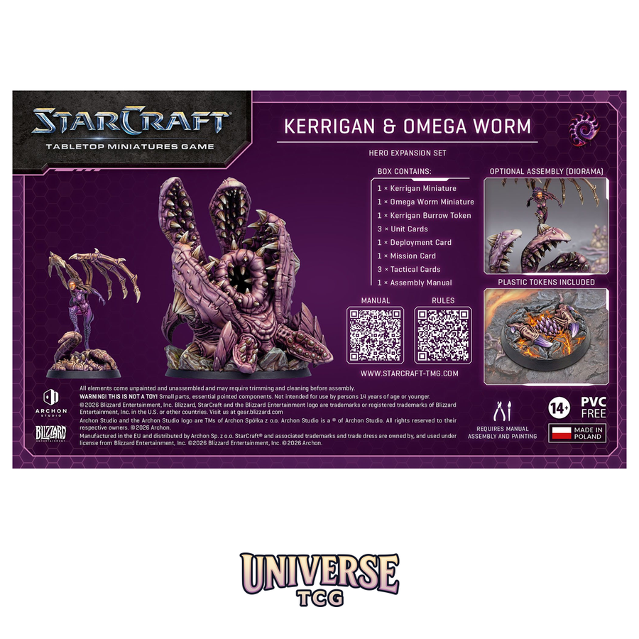 Starcraft TMG: Zerg Hero Expansion - Kerrigan & Omega Worm | Archon Studio | Universe TCG