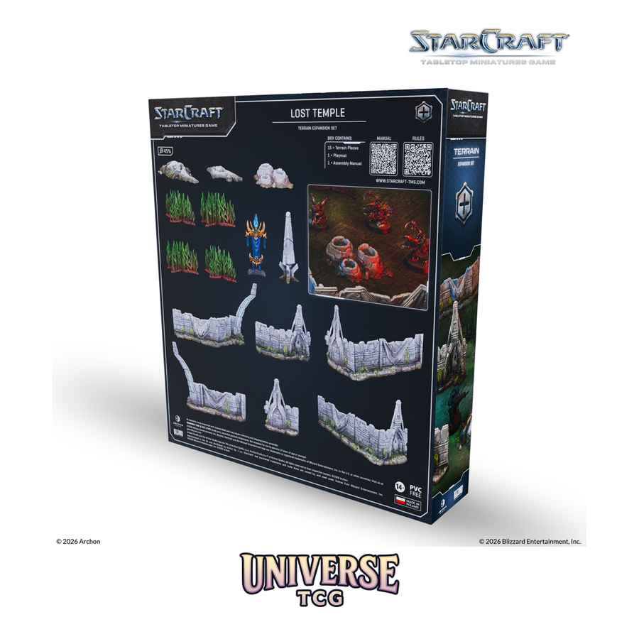 Starcraft TMG: Terrain Expansion Lost Temple | Iconic Map Terrain | Archon Studio | Universe TCG