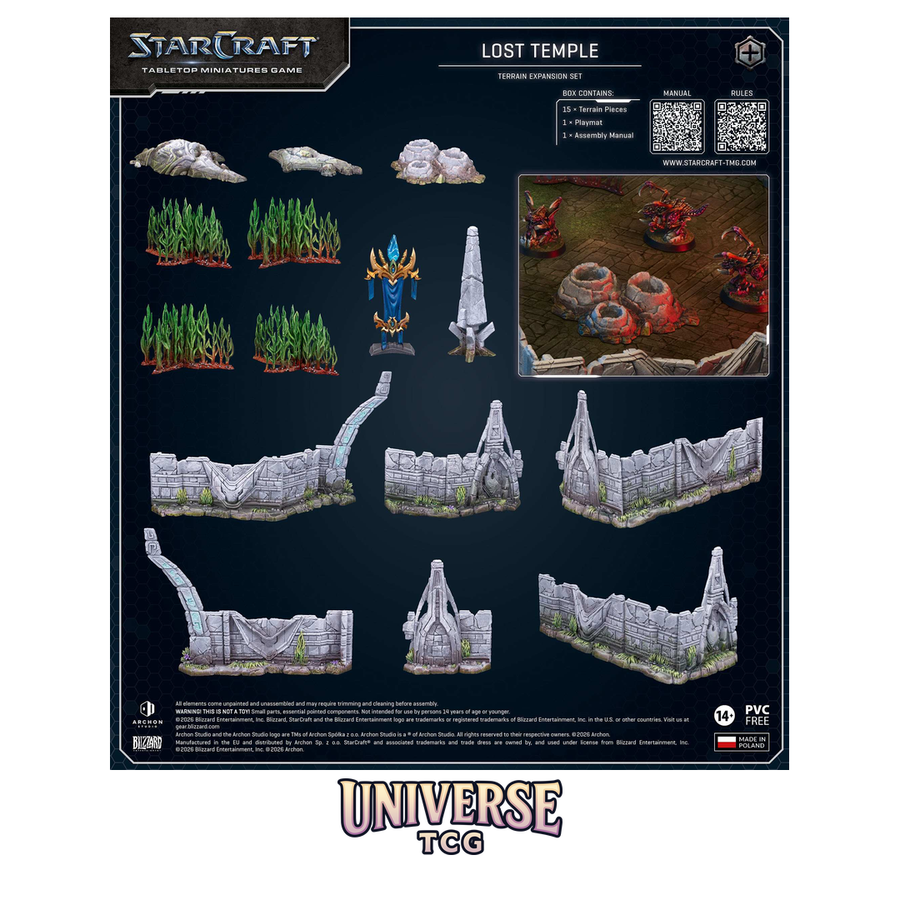 Starcraft TMG: Terrain Expansion Lost Temple | Iconic Map Terrain | Archon Studio | Universe TCG