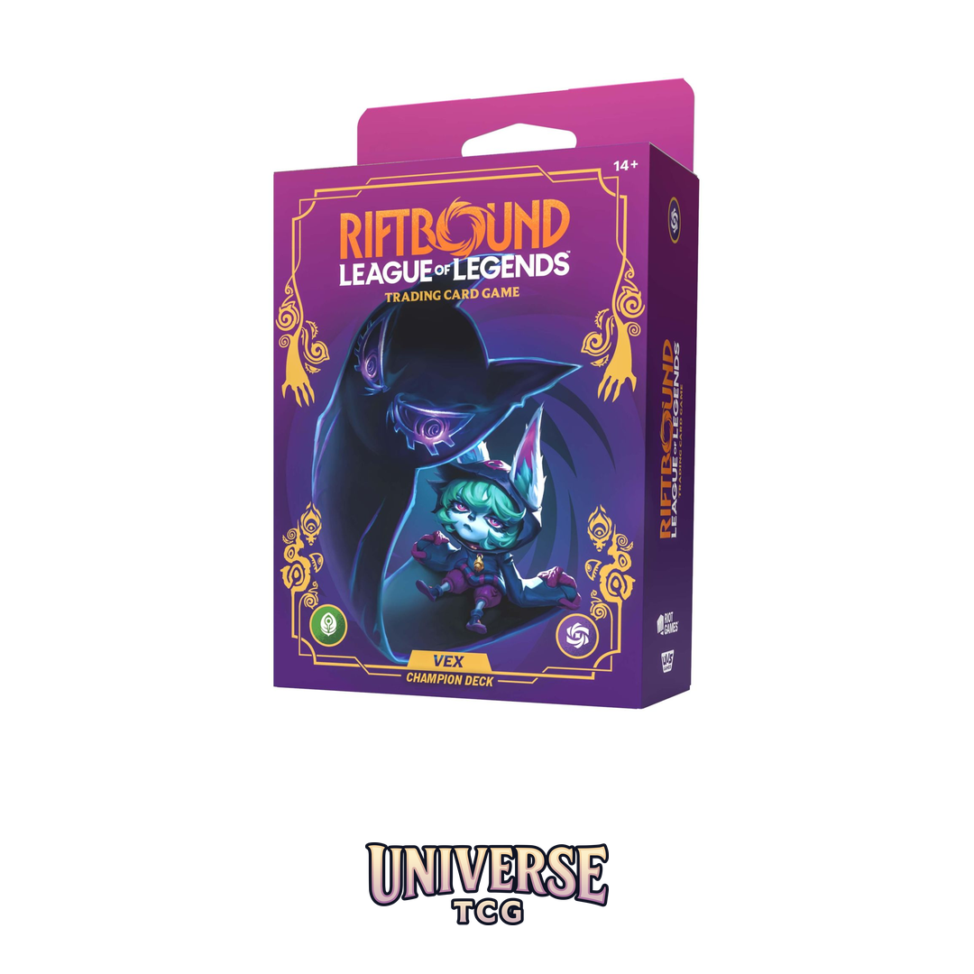 Riftbound League of Legends Unleashed Vex Champion Deck preconstructed 56 cards Shadow Isles control English edition sealed Universe TCG Spain