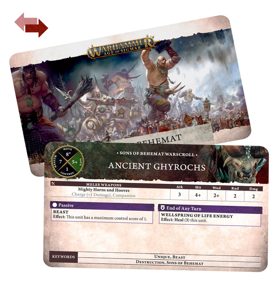 Tarjetas de unidad: Sons of Behemat