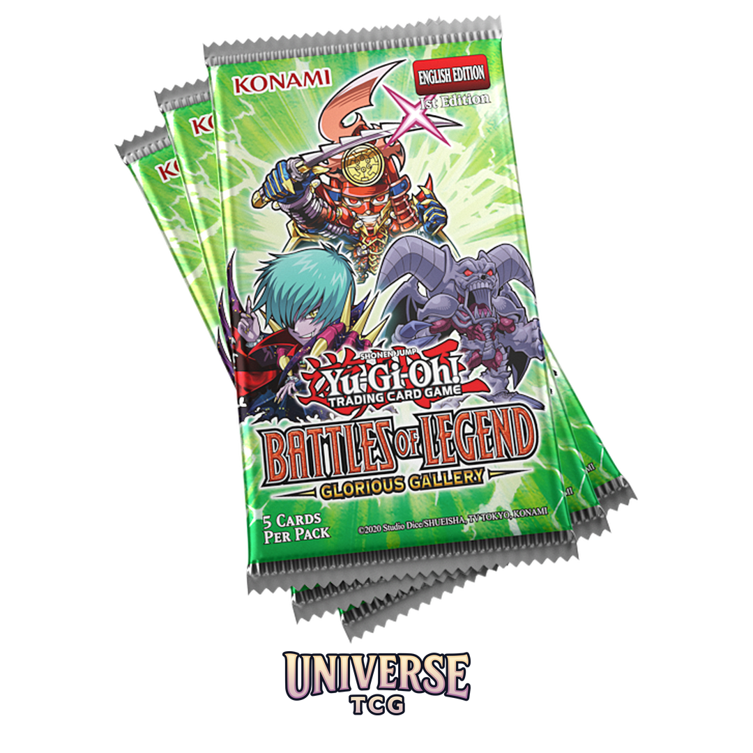 Yu-Gi-Oh! Battles of Legend Glorious Gallery Booster Display - 24 packs with extended art and chibi cards - Alternative Angle